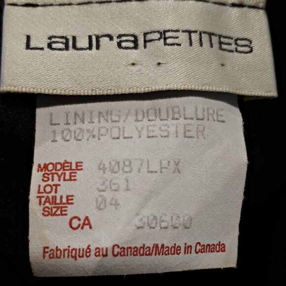 Vintage Y2K Laura Glitter Chiffon Satin Sleeveless Formal Dress Petite Size 4 - Picture 10 of 10